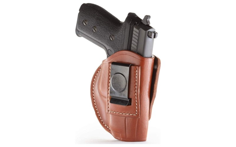 1791 Gunleather 4 Way Holster, Leather Belt Holster, Right Hand, Classic Brown, Fits GLOCK 17/19/22/23 & S&W MP9/MP40/MP45, Size 5 4WH-5-CBR-R