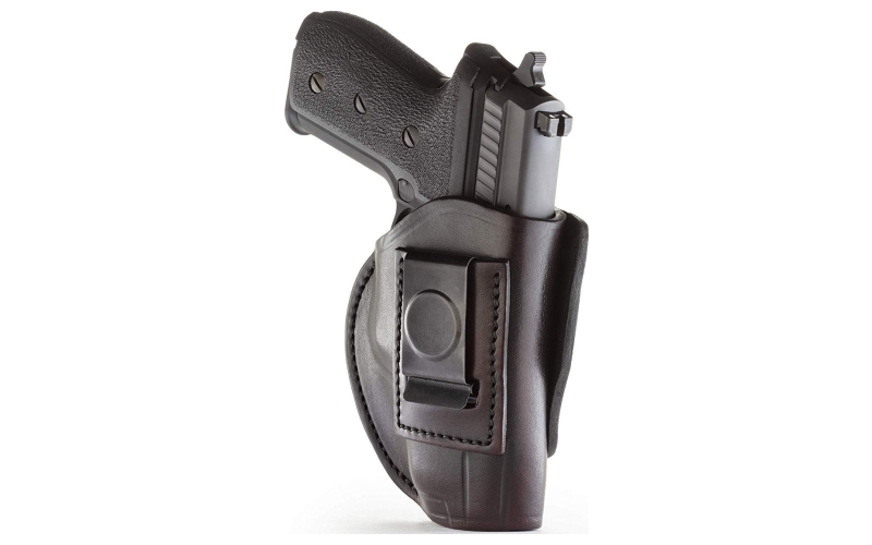 1791 Gunleather 4 Way Holster, Leather Belt Holster, Right Hand, Signature Brown, Fits GLOCK 17/19/22/23 & S&W MP9/MP40/MP45, Size 5 4WH-5-SBR-R