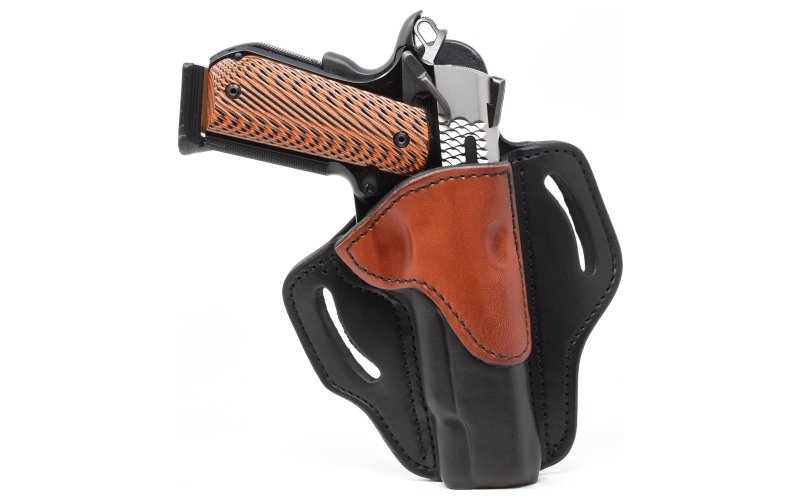 1791 Gunleather Belt Holster 1, Right Hand, Black/Brown Leather, Fits 1911 4" & 5" BH1-BLB-R