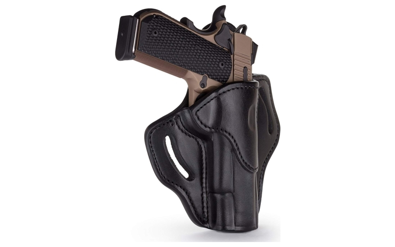 1791 Gunleather Belt Holster 1, Right Hand, Black Leather, Fits 1911 4"& 5" BH1-BLK-R