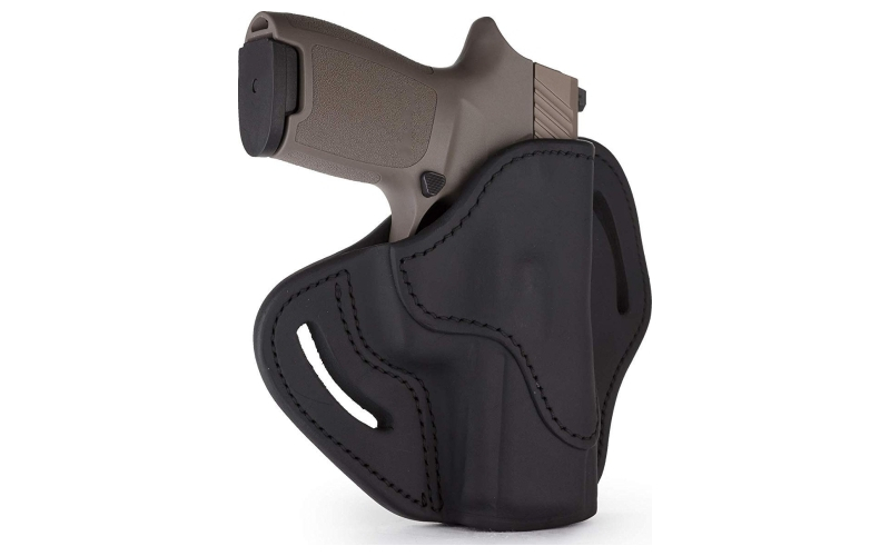 1791 Gunleather Belt Holster 2.4, Right Hand, Stealth Black Leather, Fits Sig P320C, P229, M11A1, Springfield XDMC, FN FIVE-SEVEN USG and MK2 BH2.4S-SBL-R