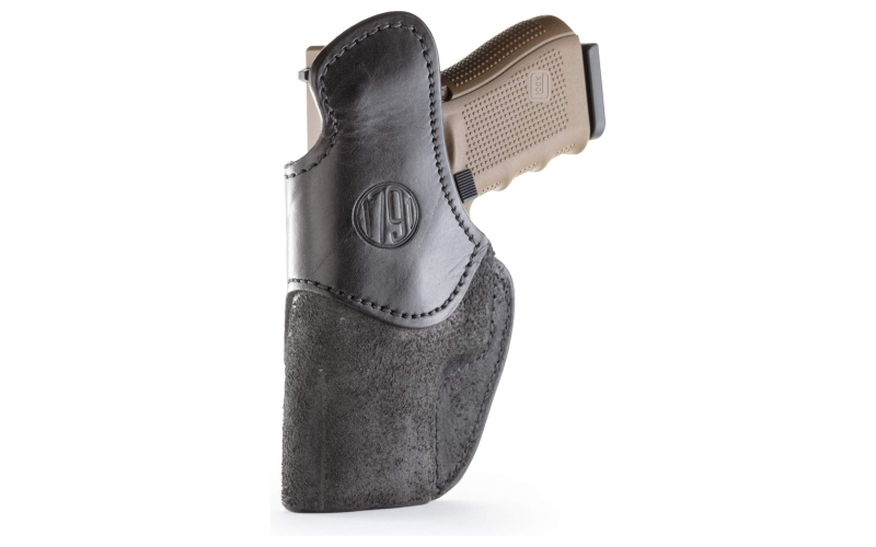 1791 Gunleather RCH Rigid Concealment Holster, IWB, Black Leather, Fits Glock 17/19/22/23/25/26/27/29/30/31/33, S&W MP40/MP9/Shield, Sig Sauer P226/228/229/239, Springfield XDE/XDS, Right Hand, Size 4 RCH-4-BLK-R