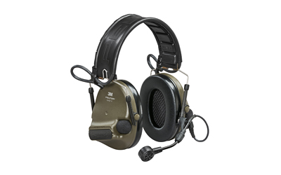 3M/Peltor ComTac VI Defender, Electronic Earmuff, Matte Finish, Olive Drab Green, NIB (Natural Interaction Behavior) Wireless Technology, Includes Boom Microphone MT20H682FB-09NGNS