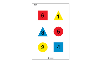Action Target Discretionary Command Training Target V 2-C, Multi Color, 23" x 35", 100 Per Box DT-2C-100
