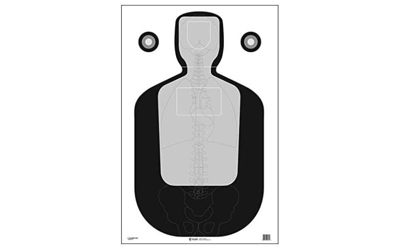 Action Target Action Target, TQ-19 Photo Target With Vital Anatomy, 23"x35", 100 Per Box F-TQ19ANT-AV2-100