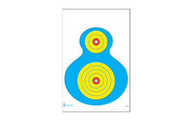 Action Target High Visibility Fluorescent Silhouette Target, Multi Color, 19"x25", 100 Per Box PR-WB1-100