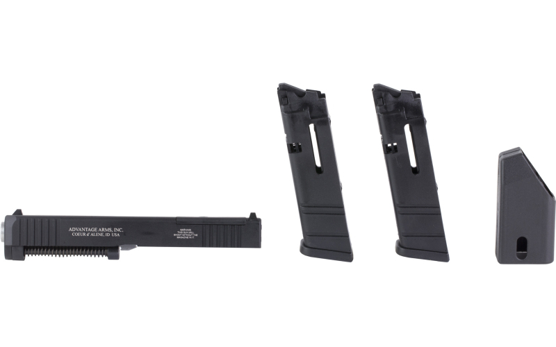 Advantage Arms Conversion Kit, 17-22G4MOD-CA, 22 LR, 4.49" Barrel, Fits Glock 17/22 Gen 4, Optics Ready, Matte Finish, Black, Fixed Sights, 10 Rounds, 2 Magazines, Includes Range Bag AAC17-22G4MOD-CA