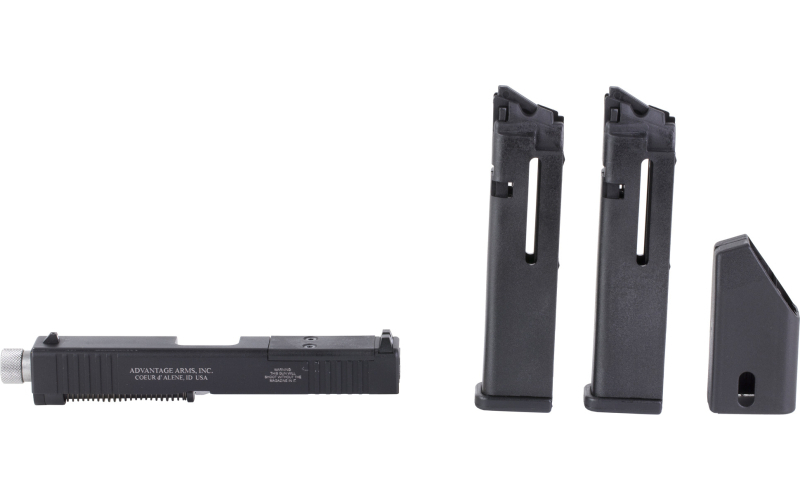 Advantage Arms Conversion Kit, Dag-C-MOD, 22 LR, 4.02" Threaded Barrel, Fits PSA Dagger, Matte Finish, Black, Fixed Sights, 15 Rounds, 2 Magazines, Includes Range Bag AACDAG-C-MOD