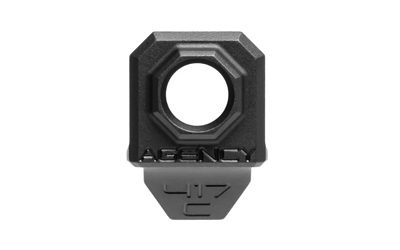 Agency Arms 417 Compensator, Features a Single Top Venting Port and a Front Sight Hole, Fits GLOCK 43, Two Set Screws with an Allen Wrench and a Vial of Rockset are Included in package, Matte Finish, Black, Standard 1/2X28 Thread Pitch 417S-G43-BLK