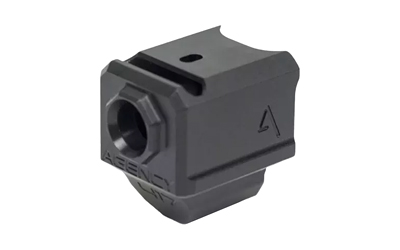 Agency Arms 417 Compensator, Features a Single Top Venting Port and a Front Sight Hole, Two Set Screws with an Allen Wrench and a Vial of Rockset are Included in Package, Matte Finish, Black, Fits Glock 17/19/19X/34/45 Gen 5 Pistols, Standard 1/2X28 Thread Pitch 417S-G5-BLK
