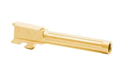 Agency Arms Mid Line Barrel, 9MM, Titanium Nitride Finish, Gold, Fluted, Fits Glock 48 MLG48FTiN