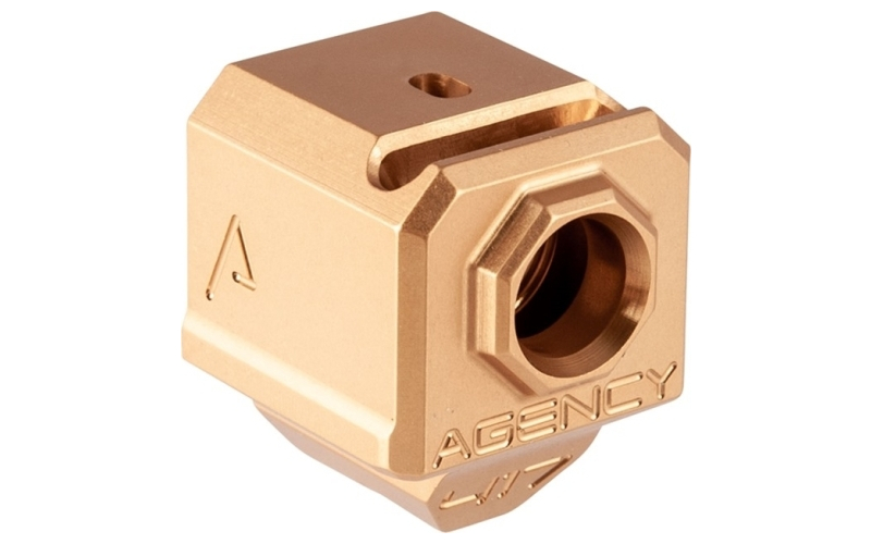 Agency Arms 417s single port comp for glock~ gen 3, gold, 9mm
