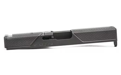Agency Arms Syndicate S2, Stripped Slide, Optics Ready, Front and Rear Knurling, Diamond Like Carbon Coating, Black, Fits Glock 19 Gen5 SYN-19S2-G5
