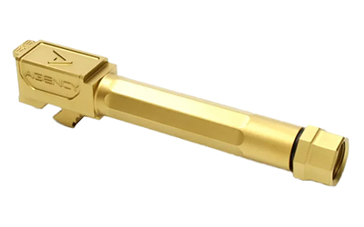 Agency Arms Syndicate Barrel, 9MM, Titanium Nitride, Gold, Fits Glock 19 Gen 1-4 SYN19NTTiN