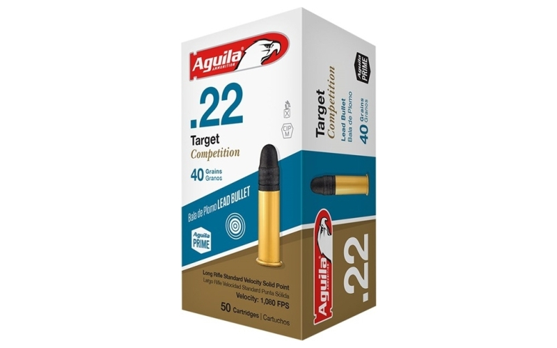 Aguila 22 long rifle 40gr lead solid point 50/box