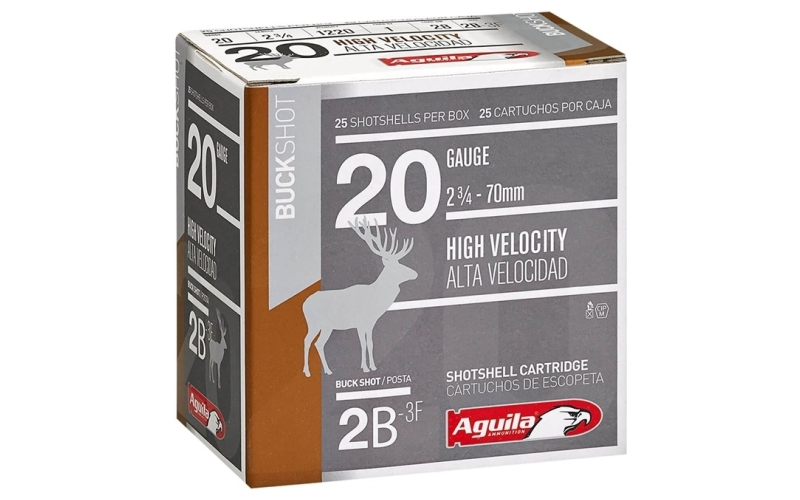 Aguila 20 gauge 2-3/4'' 1oz 2 buck 25/box