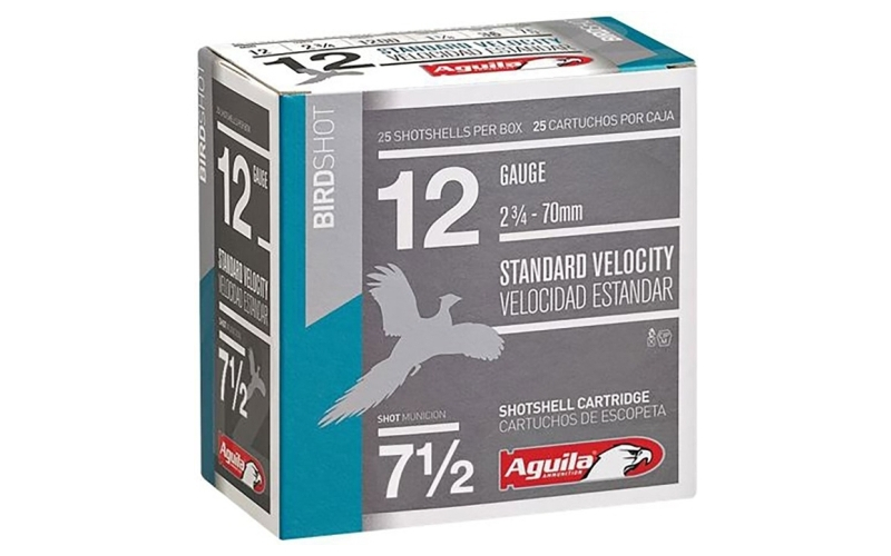 Aguila Ammunition Aguila field 12ga 2.75  3dr 1 1/8oz #7.5 1200fps
