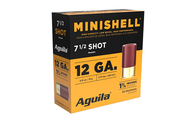 Aguila Ammunition Minishell, 12 Gauge, 1.75", #7.5 Shot Size, Shotshell, 25 Round Box 1CHB1387