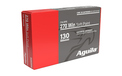 Aguila Ammunition Rifle, 270 Winchester, 130 Grain, Soft Point, 20 Round Box 8053AG