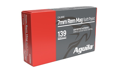 Aguila Ammunition Rifle, 7MM Remington Magnum, 139 Grain, Soft Point, 20 Round Box 80591AG