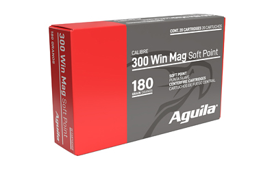 Aguila Ammunition Rifle, 300 Winchester Magnum, 180 Grain, Soft Point, 20 Round Box 82044AG
