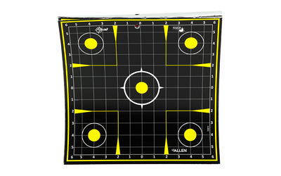 Allen Company EZ AIM Adhesive, Sight Grid, 12.5", 30 Pack, Black/Chartreuse 15211-30