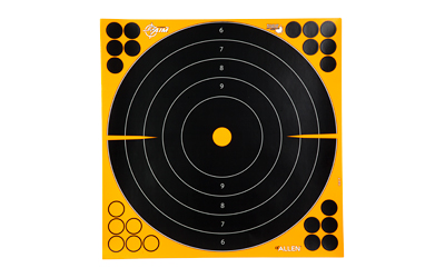 Allen Company EZ AIM Adhesive, Bullseye, 12" Square, 10 Pack, Black/Orange 15317-10