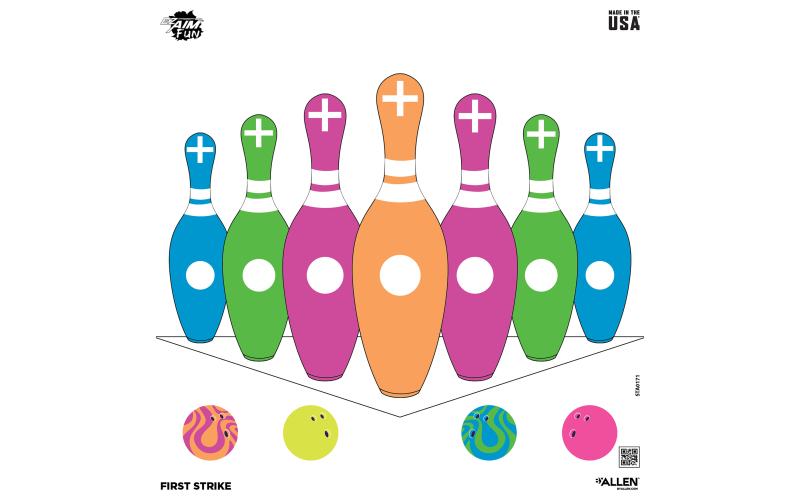 Allen Company Triggering More Fun EZ Aim, Paper Target, 9 Pack, 12"x12", Assorted Colors 15640