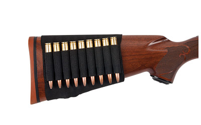 Allen Company Allen, Basic Buttstock Shell Holder, Black elastic Material, (9) Rifle Rounds 206