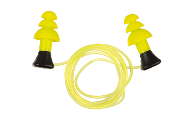Allen Company ULTRX Tethered Silicone Ear Plugs, NRR 26dB, Yellow, 3 Pairs 4118