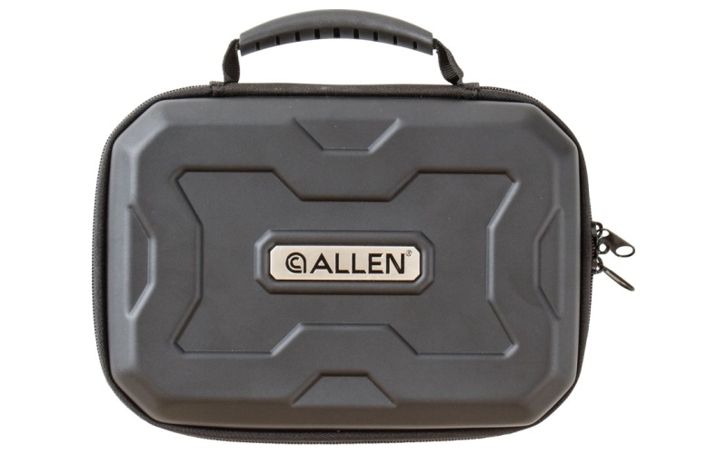 Allen Company Exo Pistol Case, Black Thermo-molded Exoskeleton, 9"x6.25", Lockable Zipper 82-9