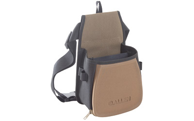 Allen Company Eliminator Basic Double Compartment Shooting Bag,  Black/Coffee/Copper, Belt Included, Lightweight 8303