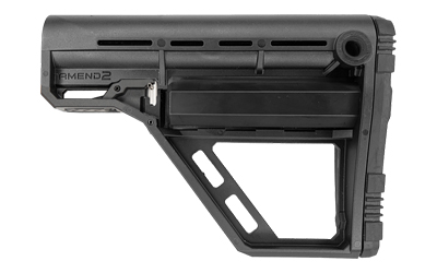 Amend2 Amend2 Modular Stock, For AR-15 MilSpec Buffer Tube, M-LOK Compatible, Battery Storage, Black A2AMSBATTBLK