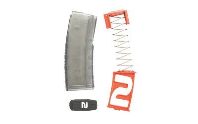 Amend2 Magazine, Mod C, 223 Remington/5.56 NATO, 10 Rounds, 30 Round Body Style, Fits AR Rifles, Polymer Construction, Translucent Smoke AM556MODCS1030