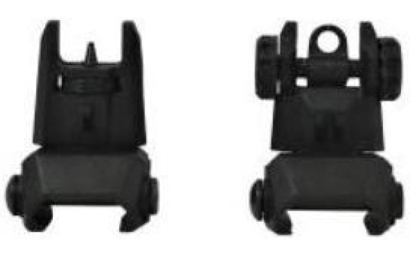 Ati tactical flip up front & rear back up sight polymer