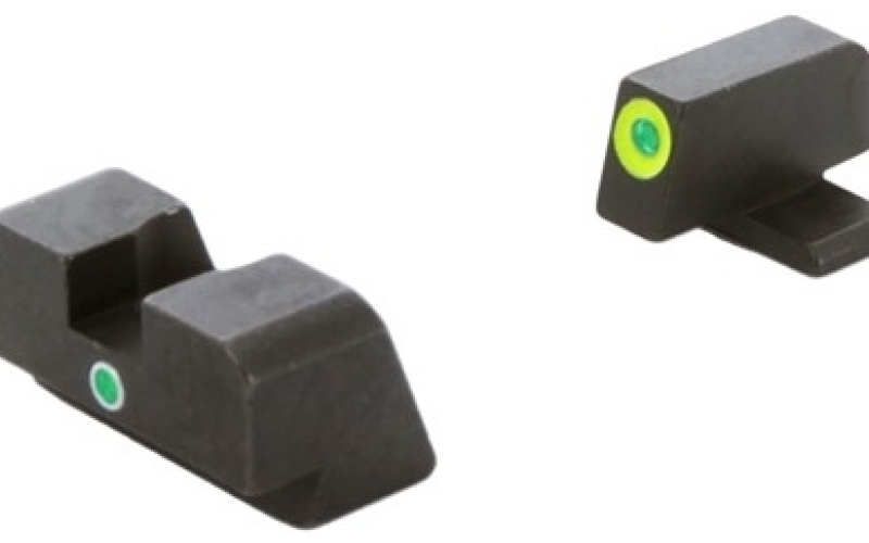AmeriGlo I-dot sight set lumigreen outline  for fn high power black