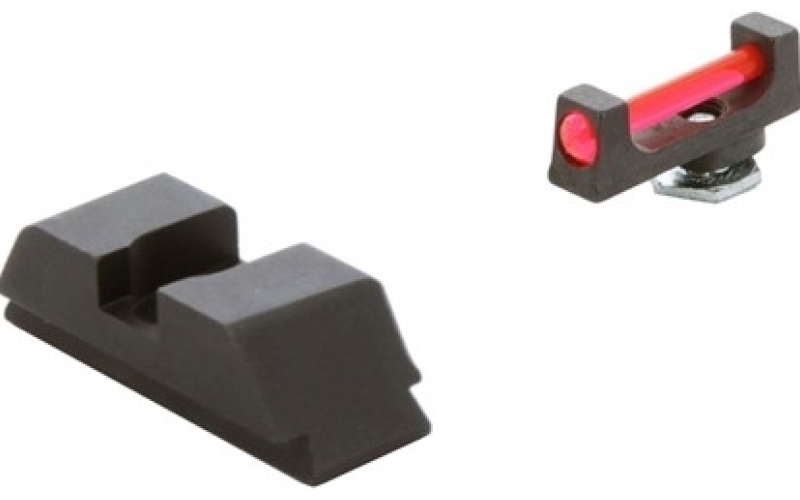 AmeriGlo Range sight set red fiber glock 9mm g1-4/g5 10mm.45 acp