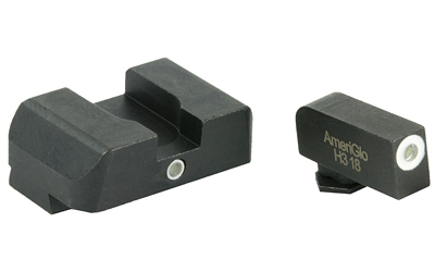 AmeriGlo I-Dot, Sight, 2 Dot, Fits Glock Gen 1-4 9mm/40S&W/380ACP and Gen 5 10mm/45ACP, Green w/White Outline, Front/Rear GL-101