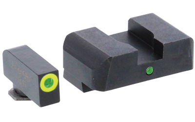 AmeriGlo Pro I-Dot 2 Dot Sights, Fits Glock Gen 1-4 9mm/40S&W/380ACP and Gen 5 10mm/45ACP, Green/Green, Front and Rear Sights GL-301