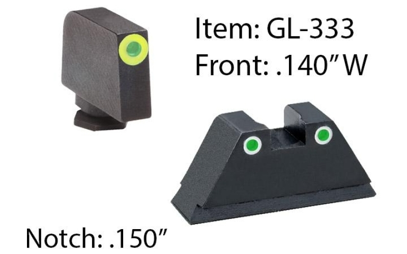 Suppressor set for glock except 42 43; green front