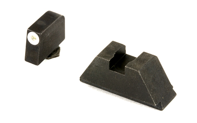 AmeriGlo Optic Compatible Sight Sett, Fits All GLOCK Models, Green Tritium White Outline Front Black Rear, XL Height GL-411