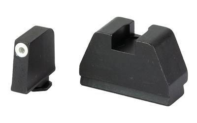 AmeriGlo Optic Compatible Sight 4XL, Night Sights, Green Tritium White Outline .385" Front, Flat Black .480" Rear, Fits All Glocks GL-495