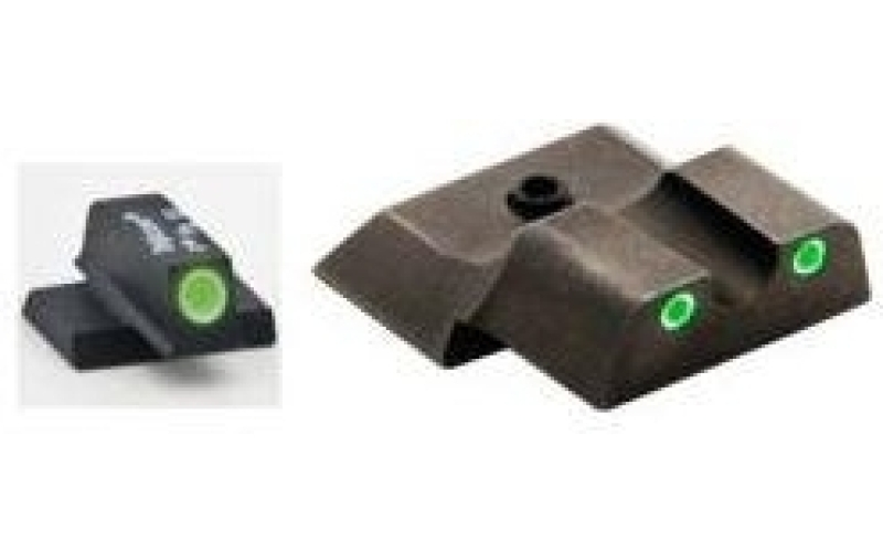 Green tritium outline white/green single dot for s&w m&p shield