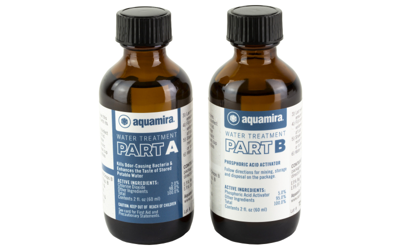 Aquamira Water Treatment Drops, 2 oz, Glass Bottles, Treats Up to 60 Gallons of Water 67204