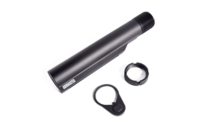 Armaspec Carbine Buffer Tube Kit, Includes End Plate and Castle Nut, AR-15, Anodized Finish, Black ARM621-C