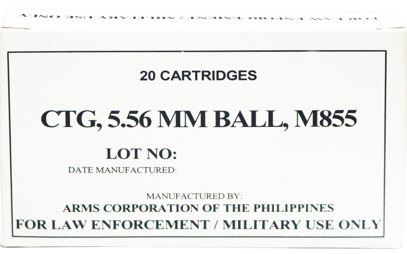 ARMSCOR 556NATO 62GR M855 20/1000