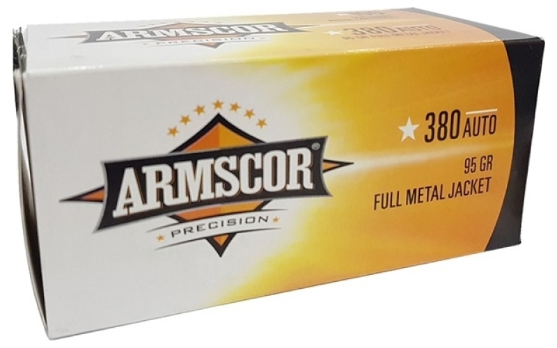 Armscor 380 acp 95gr full metal jacket ammunition 100/box