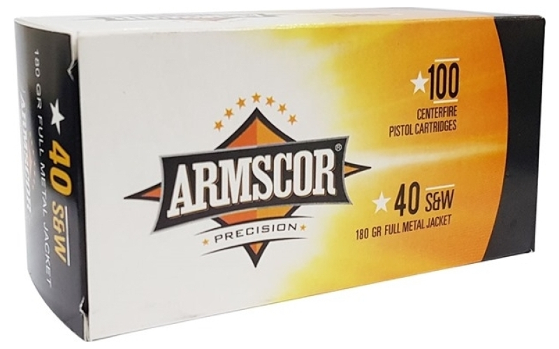 Armscor 40 s&w 180gr full metal jacket 100/box