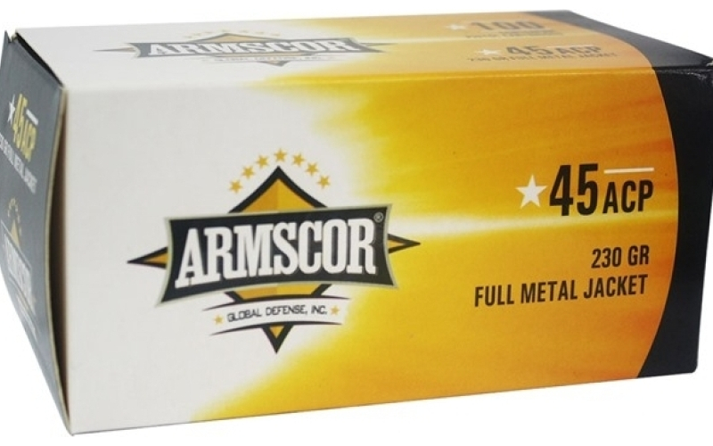 Armscor 45 acp 230gr full metal jacket 100/box