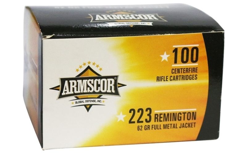Armscor 223 remington 62gr full metal jacket 100/box